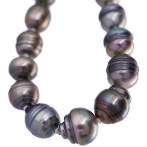 美品 タヒチ バロック パール ネックレス ブラックパール 黒蝶真珠 /シルバー925 アクセサリー 0001【中古】レディース