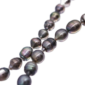 美品 タヒチ バロック パール ネックレス ブラックパール 黒蝶真珠 /シルバー925 アクセサリー 0001【中古】レディース