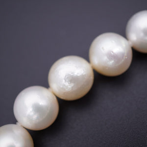 美品 南洋真珠 10-13.5mm ネックレス 白蝶真珠 パールホワイト アクセサリー 0002【中古】レディース