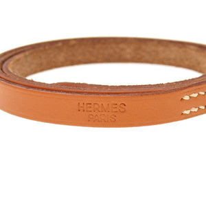 美品 エルメス アピ3 3連 レザー ブラウン 茶 ブレスレット 0009【中古】HERMES