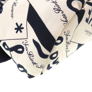 美品 イヴサンローラン LOVE ラブ YSL金具 ナイロン アイボリー ネイビー 紺 ボディバッグ ウエストバッグ 0011【中古】YVES SAINT LAURENT