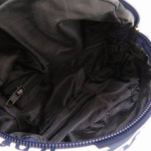 美品 イヴサンローラン LOVE ラブ YSL金具 ナイロン アイボリー ネイビー 紺 ボディバッグ ウエストバッグ 0011【中古】YVES SAINT LAURENT