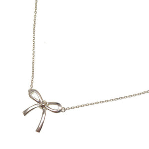 美品 ティファニー ボウ リボン シルバー925 シルバー ネックレス 0012【中古】TIFFANY