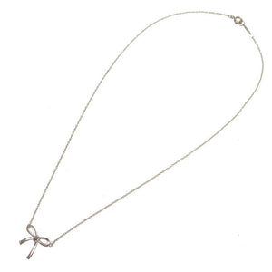 美品 ティファニー ボウ リボン シルバー925 シルバー ネックレス 0012【中古】TIFFANY