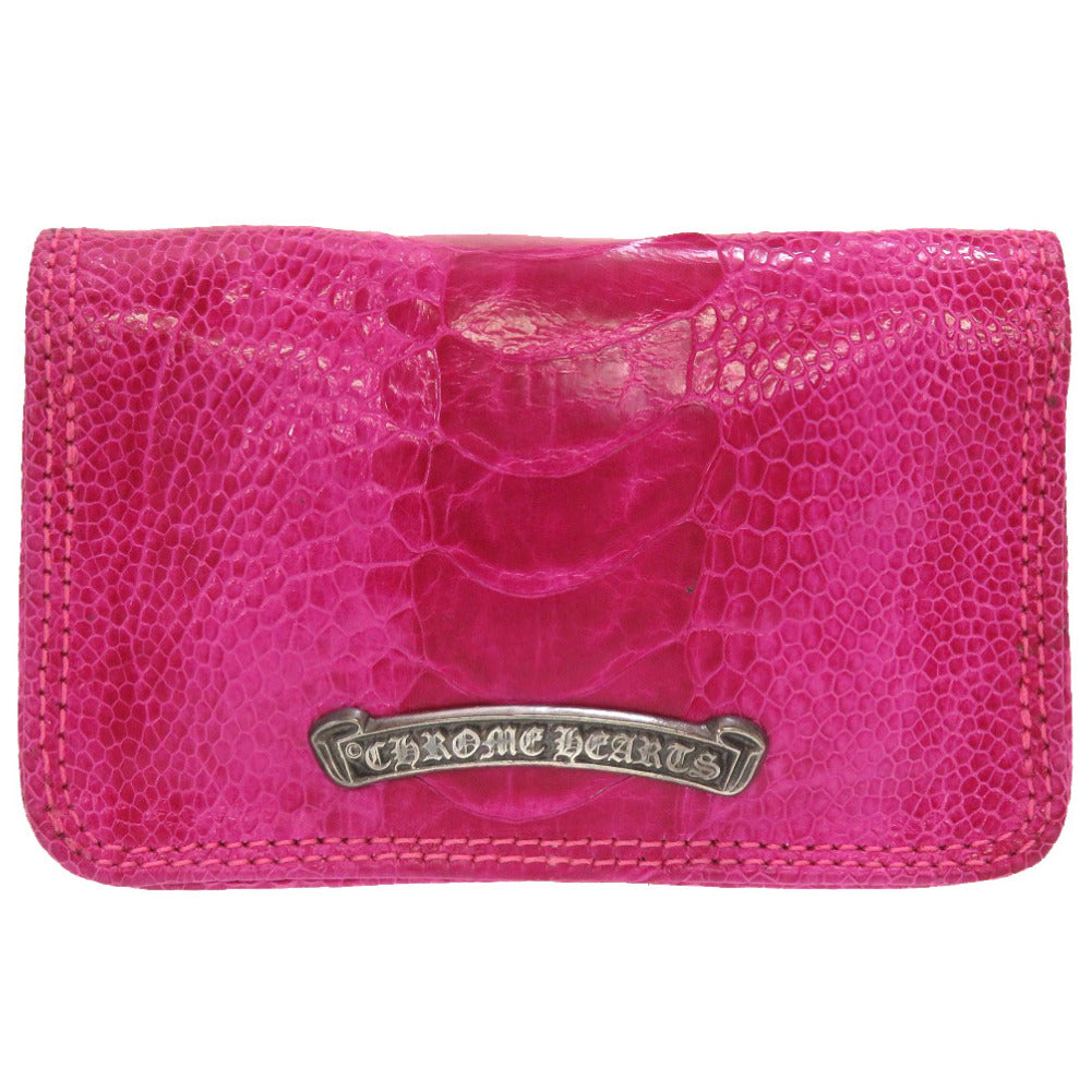 美品 クロムハーツ オーストレッグ ピンク カードケース 名刺入れ ケース 0017 【中古】 CHROME HEARTS