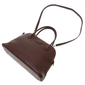エルメス ボリード27 ヴォースイフト ショコラ シルバー金具 □K刻印 ハンドバッグ バッグ 茶 0020 【中古】 HERMES