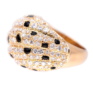 新品同様 カルティエ スリナム オニキス ダイヤ K18YG リング 750YG 指輪 イエローゴールド/ダイヤモンド＃54(13号)ジュエリー アクセサリー 0022【中古】CARTIER レディース