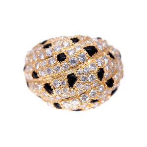 新品同様 カルティエ スリナム オニキス ダイヤ K18YG リング 750YG 指輪 イエローゴールド/ダイヤモンド＃54(13号)ジュエリー アクセサリー 0022【中古】CARTIER レディース