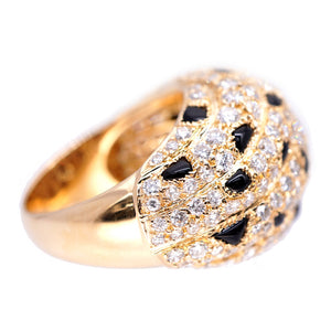 新品同様 カルティエ スリナム オニキス ダイヤ K18YG リング 750YG 指輪 イエローゴールド/ダイヤモンド＃54(13号)ジュエリー アクセサリー 0022【中古】CARTIER レディース