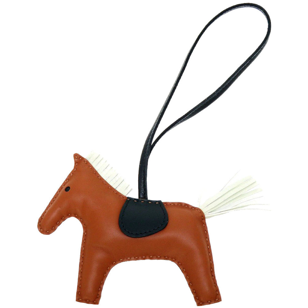 新品同様 エルメス ロデオMM アニューミロ U刻印(2022年製) ヴェールシプレ ヴェールフィズ ゴールド バッグチャーム キーホルダー 0032 【中古】 HERMES ロデオチャームMM