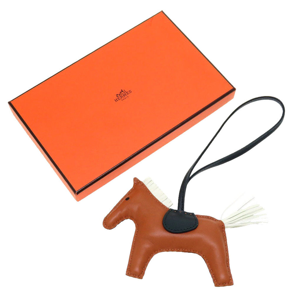 新品同様 エルメス ロデオMM アニューミロ U刻印(2022年製) ヴェールシプレ ヴェールフィズ ゴールド バッグチャーム キーホルダー 0032 【中古】 HERMES ロデオチャームMM