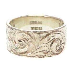 美品 フラットヘッド スクロールリング シルバー925 日本サイズ18号 シルバー リング 指輪 0035【中古】THE FLAT HEAD