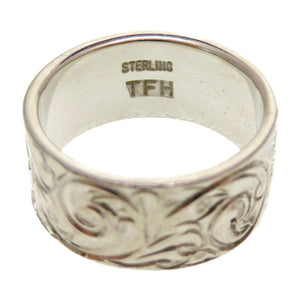 美品 フラットヘッド スクロールリング シルバー925 日本サイズ18号 シルバー リング 指輪 0035【中古】THE FLAT HEAD