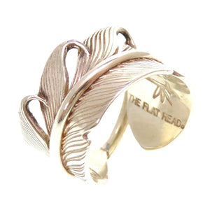 美品 フラットヘッド ラフフェザー シルバー925 シルバー 指輪 シルバー 0038【中古】THE FLAT HEAD