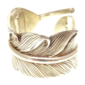 美品 フラットヘッド ラフフェザー シルバー925 シルバー 指輪 シルバー 0038【中古】THE FLAT HEAD