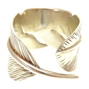 美品 フラットヘッド ラフフェザー シルバー925 シルバー 指輪 シルバー 0038【中古】THE FLAT HEAD