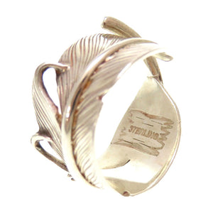 美品 フラットヘッド ラフフェザー シルバー925 シルバー 指輪 シルバー 0038【中古】THE FLAT HEAD