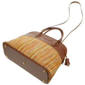 エルメス ボリード35 ボックスカーフ/ヴィブラート ノアゼット □F刻印 ストラップ付 ハンドバッグ 0048【中古】HERMES