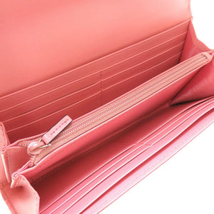 未使用 グッチ GGマーモント 443436 コンチネンタルウォレット レザー ピンク 2つ折り長財布 財布 0057【中古】GUCCI