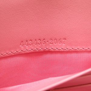 未使用 グッチ GGマーモント 443436 コンチネンタルウォレット レザー ピンク 2つ折り長財布 財布 0057【中古】GUCCI