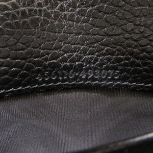 未使用 グッチ GGマーモント 456118 GGスプリーム レザー ベージュ ブラック 黒 2つ折り長財布 財布 0058【中古】GUCCI