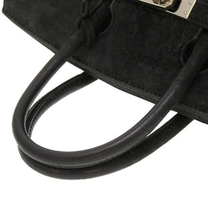 エルメス バーキン25 ドブリス ブラック シルバー金具 □H刻印 ハンドバッグ バッグ 黒 0002 【中古】 HERMES