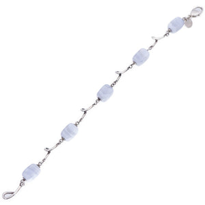 美品 ティファニー シルバー925/ブルーレースアゲート ブレスレット ブルー アクセサリー 0005【中古】TIFFANY&Co. レディース