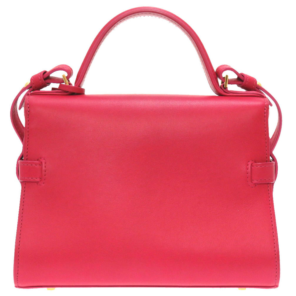 新品同様 デルボー タンペート ミニ レザー フランボワーズ ゴールド金具 ハンドバッグ バッグ レッド 赤 0008 【中古】 DELVAUX