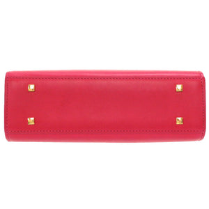 新品同様 デルボー タンペート ミニ レザー フランボワーズ ゴールド金具 ハンドバッグ バッグ レッド 赤 0008 【中古】 DELVAUX