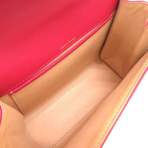 新品同様 デルボー タンペート ミニ レザー フランボワーズ ゴールド金具 ハンドバッグ バッグ レッド 赤 0008 【中古】 DELVAUX