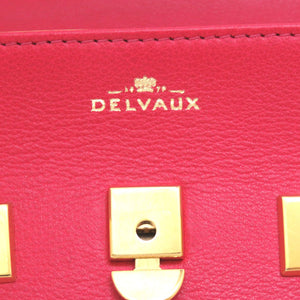 新品同様 デルボー タンペート ミニ レザー フランボワーズ ゴールド金具 ハンドバッグ バッグ レッド 赤 0008 【中古】 DELVAUX