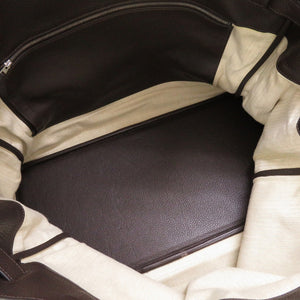 美品 エルメス バーキン50 トリヨンクレマンス エベンヌ シルバー金具 □J刻印 ハンドバッグ バッグ 茶 0009 【中古】 HERMES メンズ