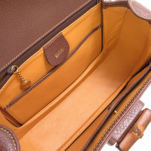 グッチ バンブー レザー ブラウン 000 2113 2WAY ハンドバッグ バッグ 茶 0010 【中古】 GUCCI