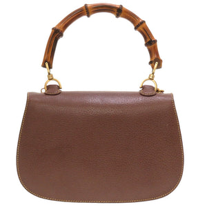 グッチ バンブー レザー ブラウン 000 2113 2WAY ハンドバッグ バッグ 茶 0010 【中古】 GUCCI