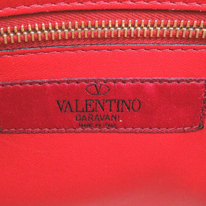 新品同様 ヴァレンティノ ガラヴァーニ ロックスタッズ レザー アイボリー ショルダーバッグ バッグ 0012 【中古】 Valentino Garavani