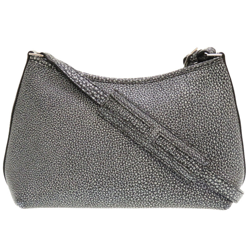 新品同様 エルメス ベルランゴPM ダルメシアン ブッフルスキッパー ブラック シルバー金具 □F刻印 ショルダーバッグ バッグ 黒 0014 【中古】 HERMES