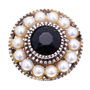 ティファニー ジーグフェルド パール/オニキス シルバー リング 925 指輪 14号 アクセサリー 真珠 0017【中古】TIFFANY&Co. レディース