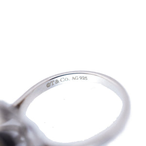 ティファニー ジーグフェルド パール/オニキス シルバー リング 925 指輪 14号 アクセサリー 真珠 0017【中古】TIFFANY&Co. レディース