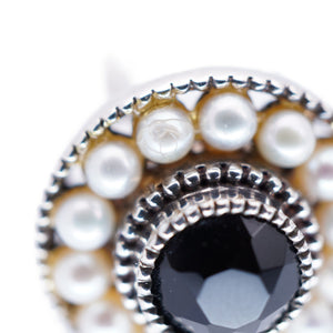 ティファニー ジーグフェルド パール/オニキス シルバー リング 925 指輪 14号 アクセサリー 真珠 0017【中古】TIFFANY&Co. レディース