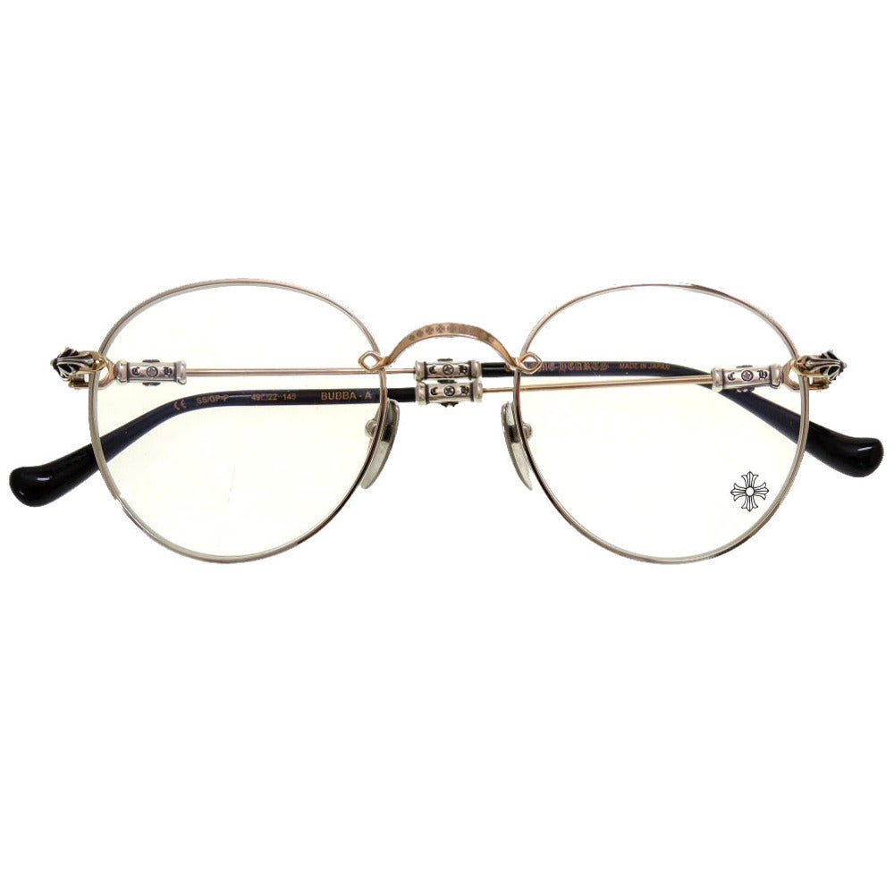 新品同様 クロムハーツ BUBBA-A クロステンプル シルバー アイウェア サングラス 眼鏡 メガネ 0022 【中古】 CHROME HEARTS メンズ