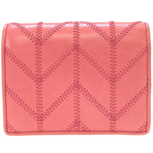 未使用 ミュウミュウ 5MV204 コンパクトウォレット レザー ピンク 2つ折り財布 財布 0035【中古】miu miu