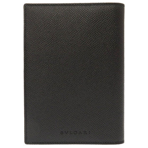 新品同様 ブルガリ レザー ブラック 黒 パスポートケース パスケース 0036【中古】BVLGARI