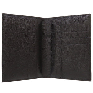 新品同様 ブルガリ レザー ブラック 黒 パスポートケース パスケース 0036【中古】BVLGARI