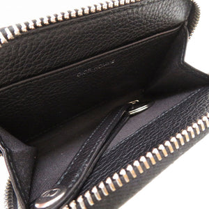 美品 ディオール オム レザー ブラック 黒 メンズ ラウンドファスナー コインケース 0042【中古】DIOR HOMME