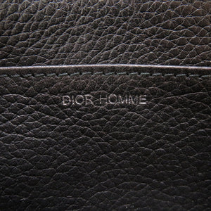 美品 ディオール オム レザー ブラック 黒 メンズ ラウンドファスナー コインケース 0042【中古】DIOR HOMME