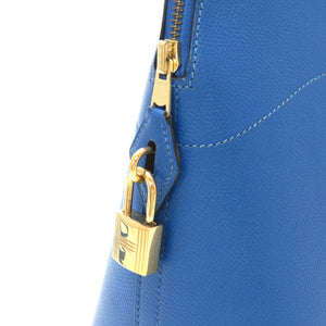 美品 エルメス ボリード35 クシュベル ブルーフランス ゴールド金具 □D刻印 ハンドバッグ バッグ 青 0043 【中古】 HERMES