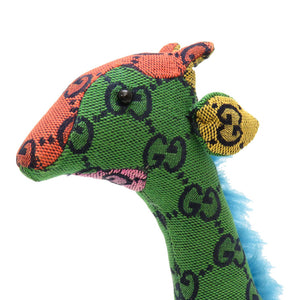 新品同様 グッチ デコラティブ 670233 キリン GGキャンバス グリーン ピンク 麒麟 0045【中古】GUCCI