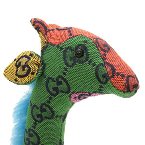 新品同様 グッチ デコラティブ 670233 キリン GGキャンバス グリーン ピンク 麒麟 0045【中古】GUCCI