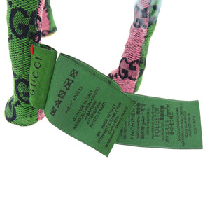 新品同様 グッチ デコラティブ 670233 キリン GGキャンバス グリーン ピンク 麒麟 0045【中古】GUCCI