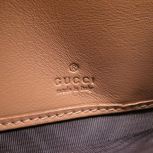 未使用 グッチ 323396 グッチシマ レザー ベージュ 2つ折り長財布 財布 0053【中古】GUCCI